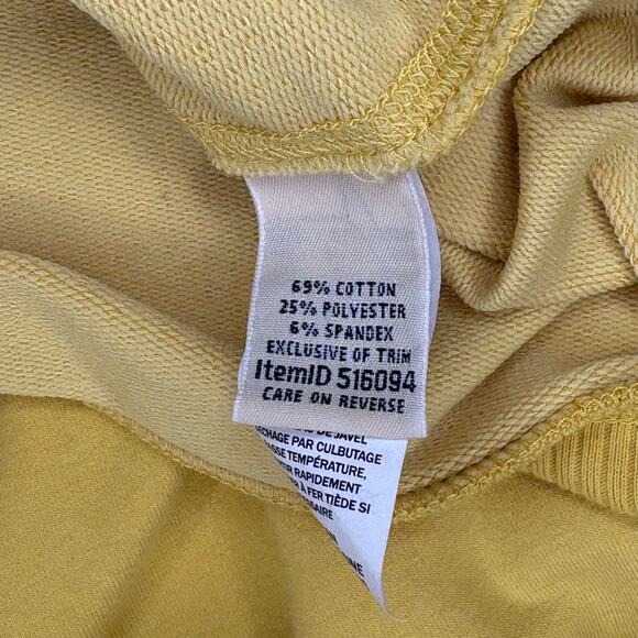 L.L. Bean Mustard Yellow Preppy Striped Gorpcore Relaxed Sweatshirt Womens Sz M - Picture 4 of 6